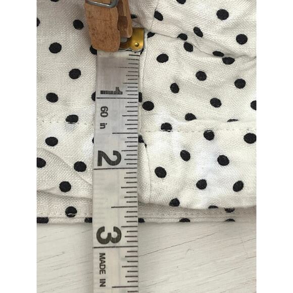 Kate Spade Polka Dot Shorts Womens Size S White Black Linen Blend Comfort Casual - Picture 11 of 16